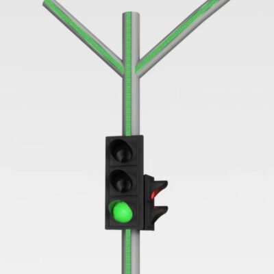 إشارات المرور LED عامودية مصنوعة من الألومنيوم - Image 2